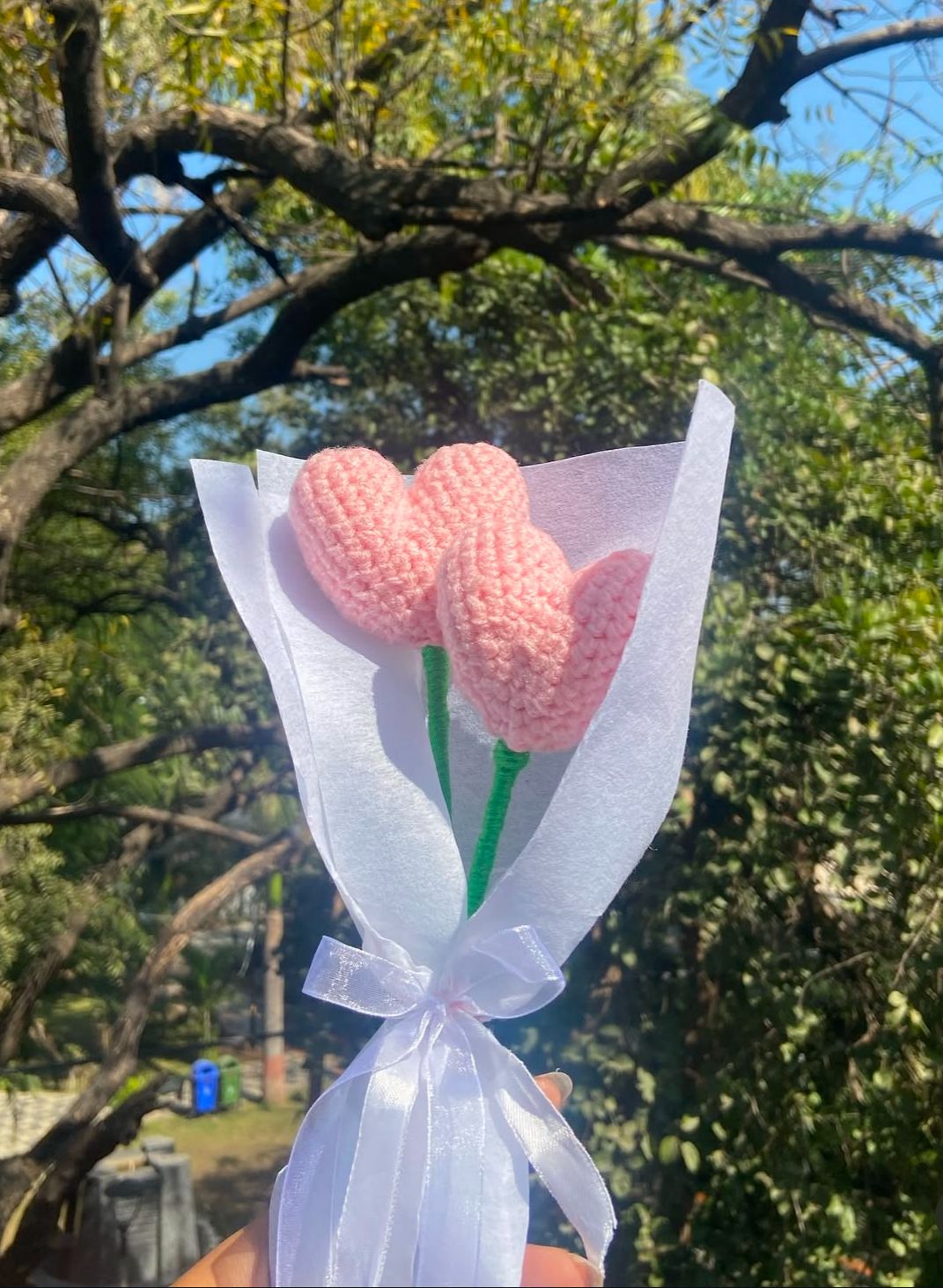 Crochet Heart Bouquet