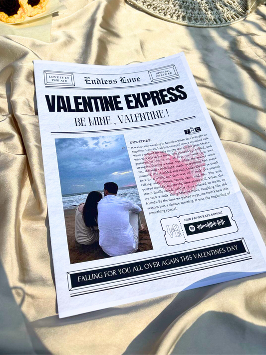 A Personalized Love Story Newspaper
