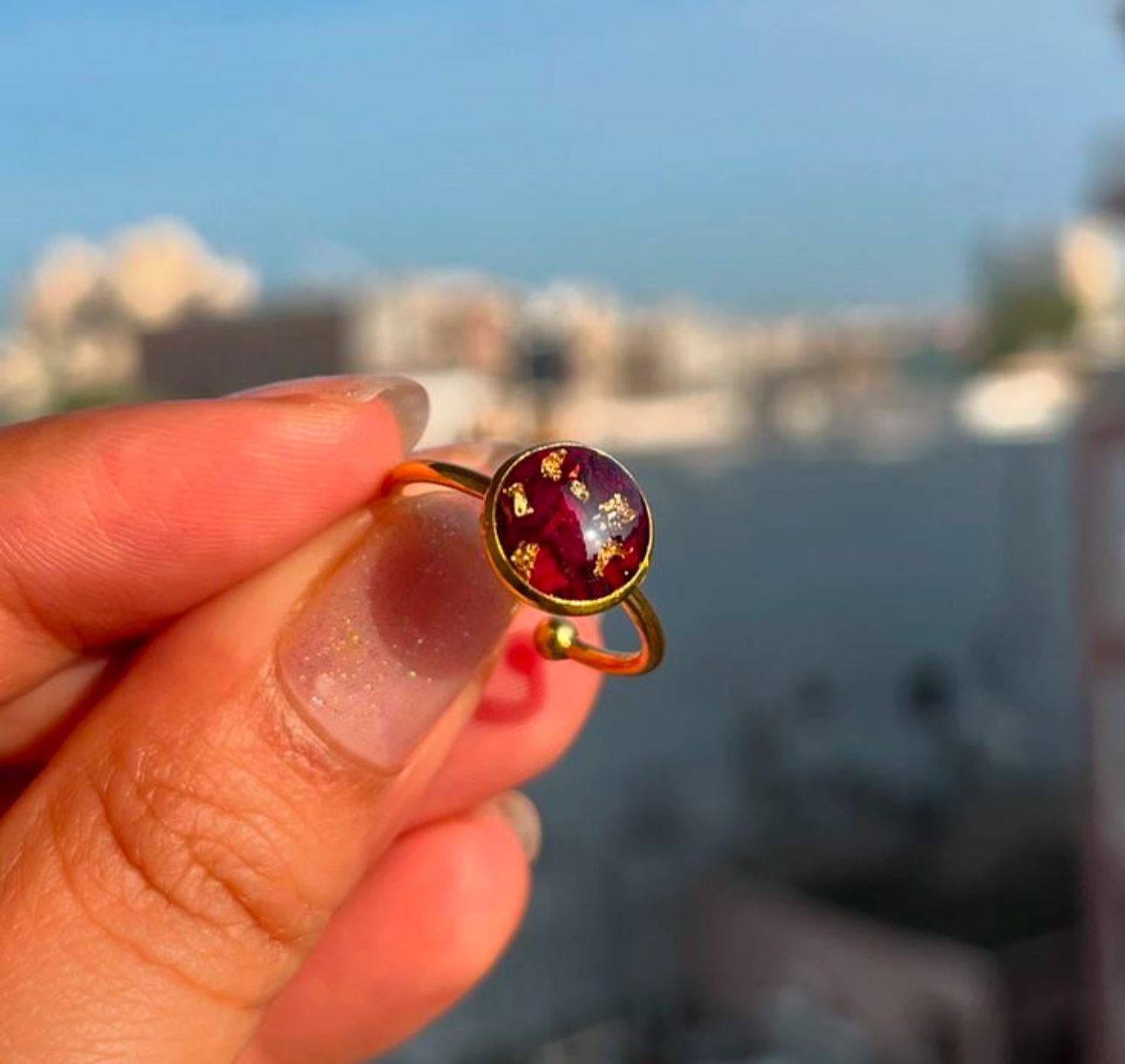 preserved-rose-resin-ring